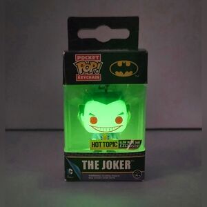 The Joker Funko Pocket Pop! Keychain Glow Hot Topic Exclusive Collectible Figure